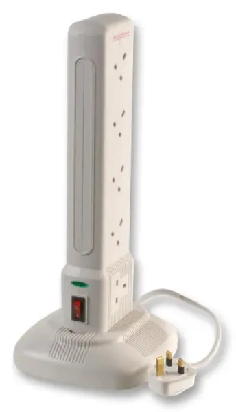 Pro Elec Extensão Torre de 10 Tomadas com Proteção Contra Surtos, 1m