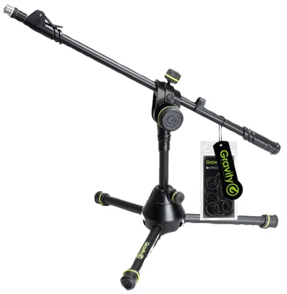 Support de micro lourd pliable GRAVITY avec trépied, 32cm