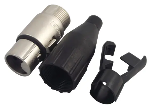 Amphenol Presa XLR Femmina 3 Poli, Nichel, Montaggio a Cavo