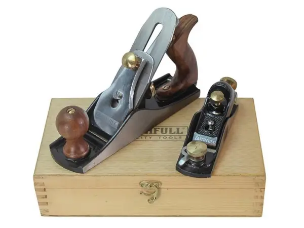 Faithfull No.4 Plane & No.60 1/2 Plane Set in Wooden Box