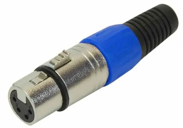 Pro Signal - Prise XLR 4 pôles avec embout bleu anti-traction