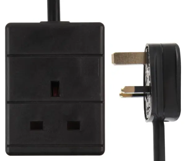 PRO ELEC כבל מאריך 1 יציאה, 7.5 מטר, 13A, שחור