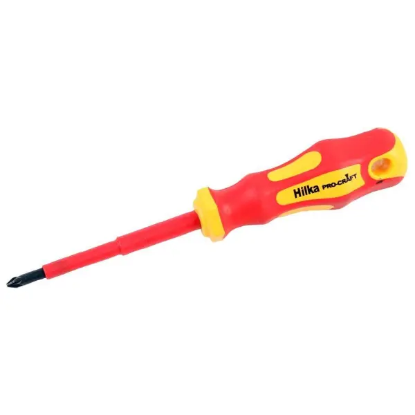 Hilka Tools VDE Insulated Pozidriv Screwdriver PZ1 80mm
