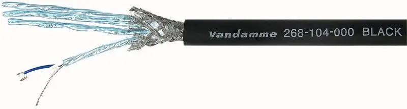 VAN DAMME Black Series Tour Grade 4ペア オーディオケーブル 28コア 1メートル