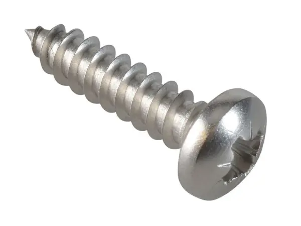 ForgeFix 3/4in x 10mm Self-Tapping Screws, A2 Stainless Steel, Pack of 20