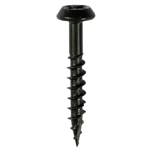 Timco Low Profile Pan Head Rainwater Screws, PZ, Black, 5.0 x 25mm (400 Pack)