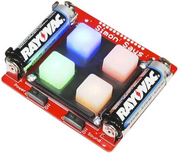 SPARKFUN ELECTRONICS - Cluiche DIY Simon Says, Pacáiste Sádrála Tríphollach