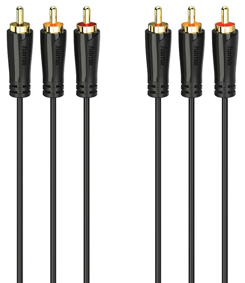 HAMA 3x RCA Audio-Video kabel, 1,5 m, pozlacený