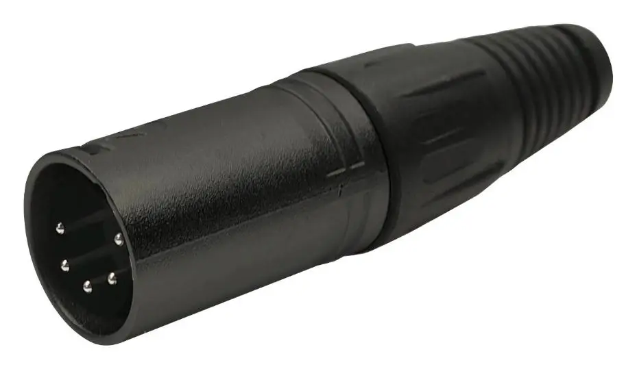 CLIFF Conector Inline XLR 5 Polos, Metal, Preto