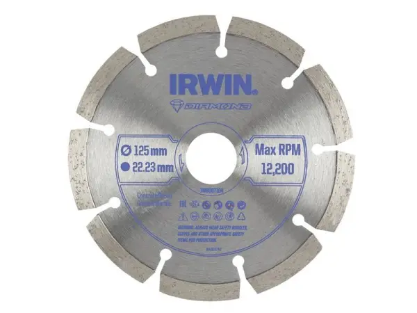 IRWIN Segmented Diamond Blade, 125 x 22.23mm