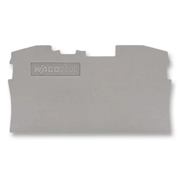 WAGO TOPJOB S 2 Conductor End & Intermediate Plate, Grey