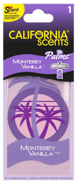 California Scents Monterey Vanilla Palm Tree Hanging Air Freshener