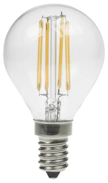 PRO-LITE 4W LED Filament Golf Ball Bulb, E14, Warm White, Clear, 420lm, Dimmab