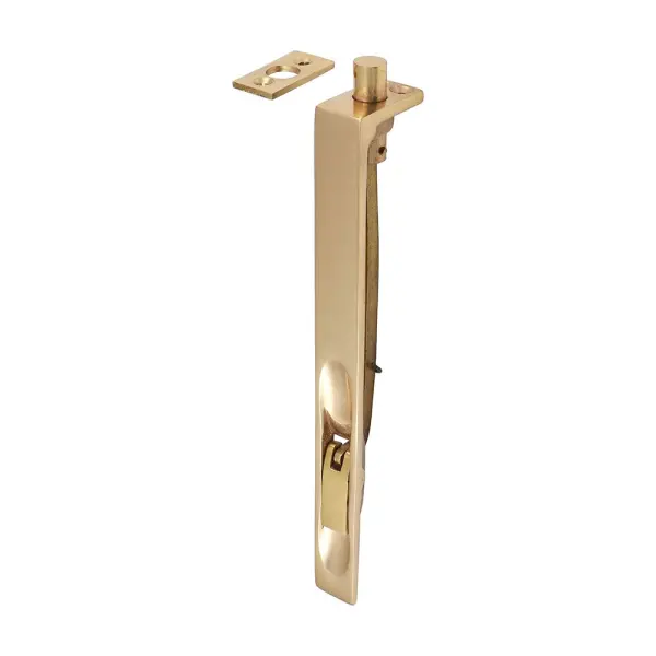 Timco Lever Action Flush Bolt, Polished Brass, 200 x 19mm