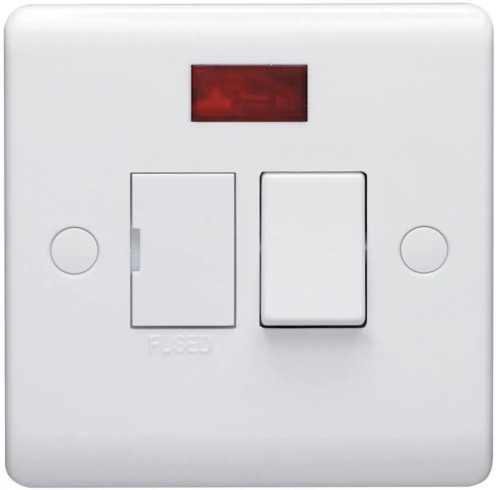 Volex 13A Switched Fused Connection Unit with Neon, White