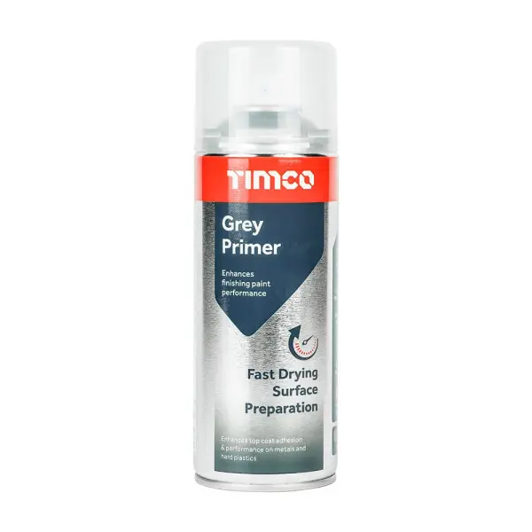 Trico Grey Primer, 380ml - High Adhesion for Metals & Plastics