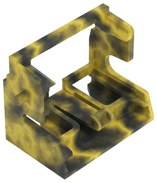WAGO 10-Way Mounting Carrier 221 Series Yellow/Green