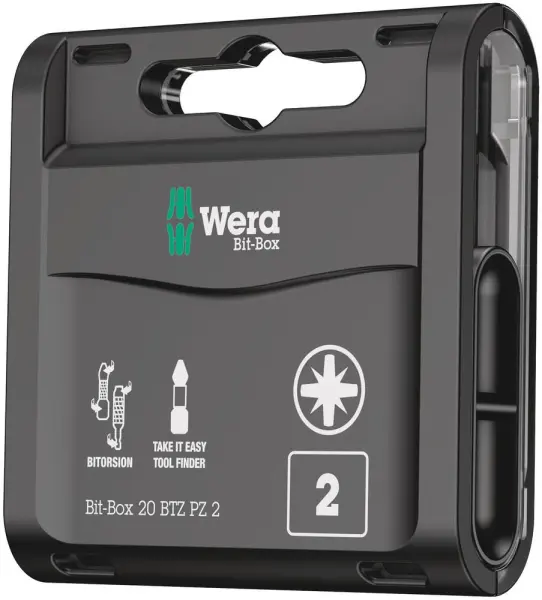 Wera Bit-Box 20 PZ 2x25mm BiTorsion Bits, Σετ 20 Τεμαχίων
