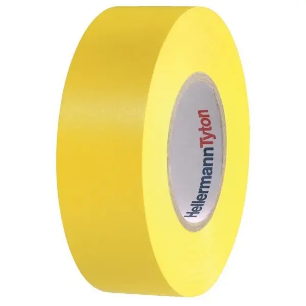 HELLERMANNTYTON Insulation Tape 19mm x 20m 10 Pack - Yellow