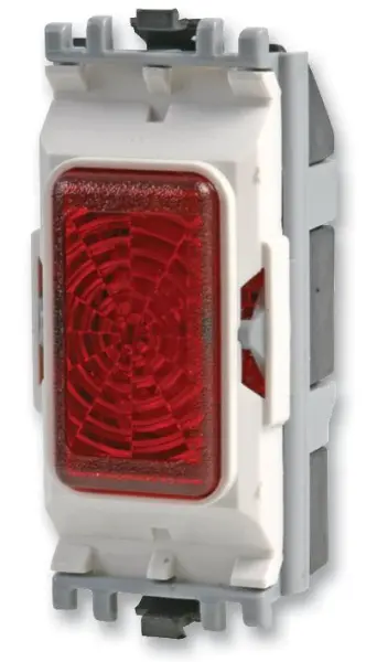 MK Grid Plus Red Neon Indicator Switch Module, 1 Gang, 200-250V
