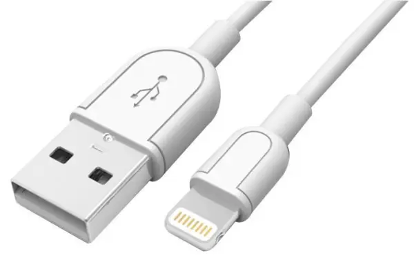 Cable Cable USB a Lightning Blanco, 2m, Certificado Apple MFi