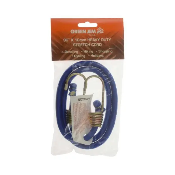 Green Jem - Cordon Élastique Bungee Série Lourde 915mm x 10mm, Vert