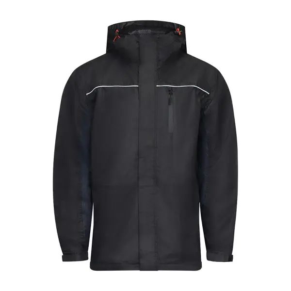 Timco Waterproof Lined Rain Jacket, Black, Size Large