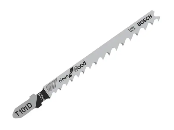 Bosch T 101 D Jigsaw Blades for Wood, 100mm, Pack of 5