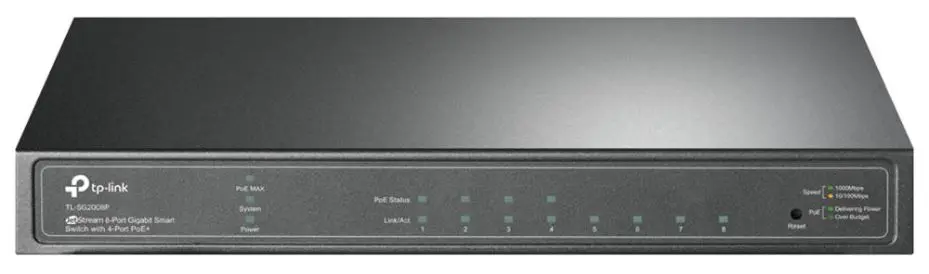 TP-Link JetStream Switch Gigabit Smart PoE 8 Porte con 4 PoE