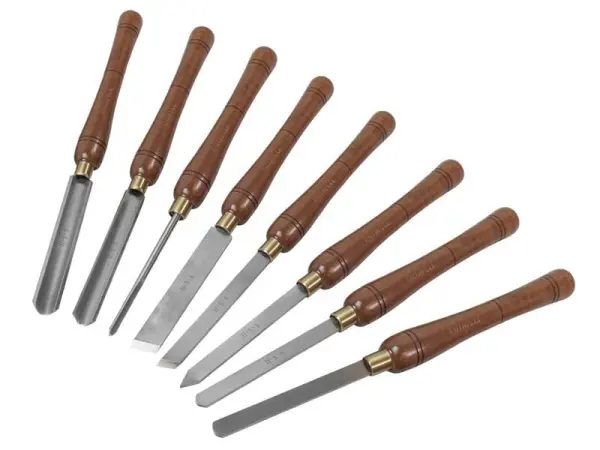 Faithfull HSS Turning Chisel Set, 8-Piece, Wooden Box
