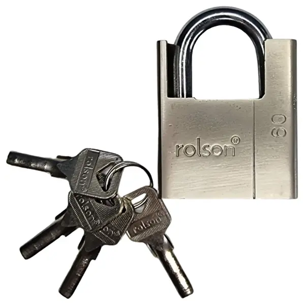 Rolson 60mm Heavy Duty Hardened Steel Padlock