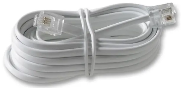 Câble RJ11 mâle à mâle pour modem ADSL PRO SIGNAL, 5m, blanc