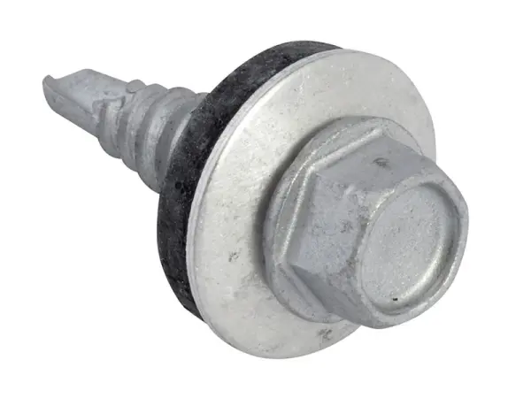 ForgeFix TechFast Vis à tête hexagonale pour tôles, 6.3 x 22mm, Lot de 100