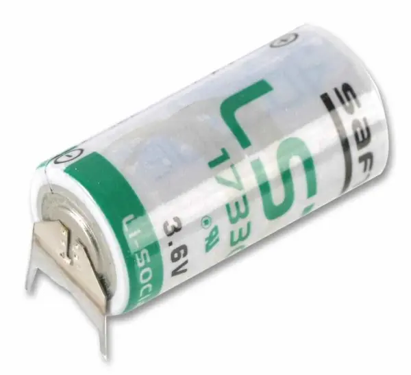 SAFT 3.6V 2/3A Lithium Thionyl Chloride PCB Batterij, 2.1Ah