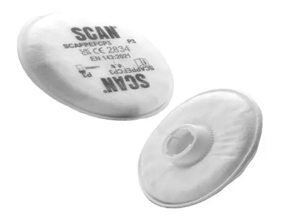 Scan - Cartouche filtre à particules P3 pour demi-masque (Lot de 2)