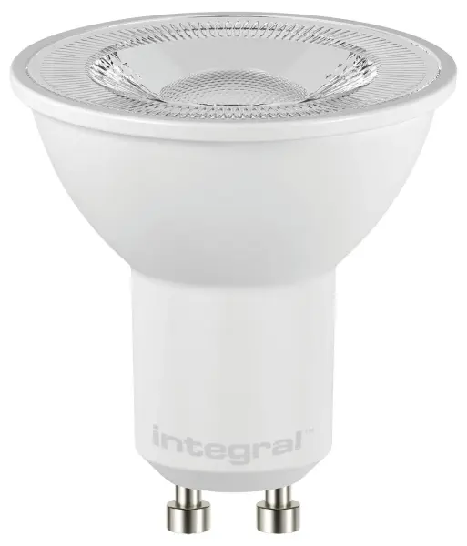 Integral High Lumen GU10 LED Bulb, 4.9W, 590lm, Warm White 2700K, Non-Dimmable