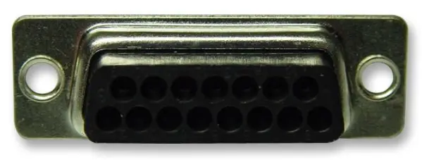 MH CONNECTORS D-Sub Plug, 15-Way, 2-Pack