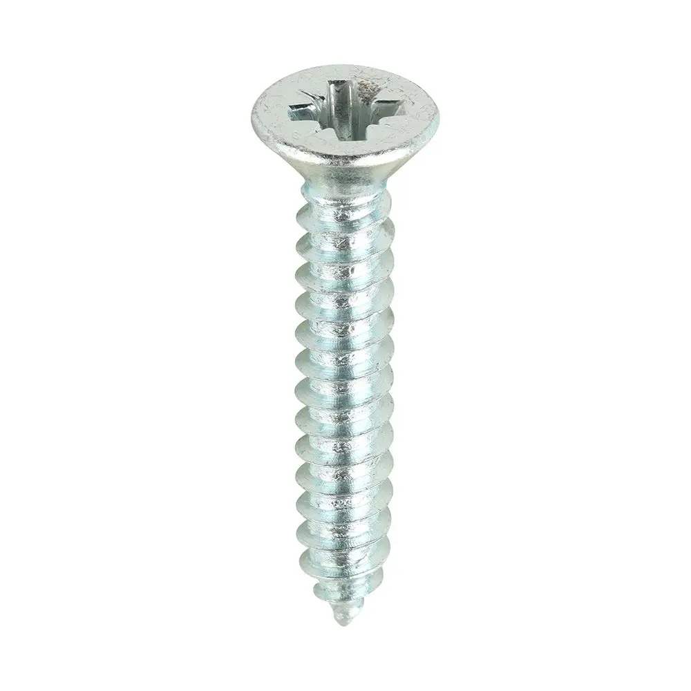Timco PZ Countersunk Self-Tapping Screws, Zinc Plated, 8 x 1 (200 Pack)