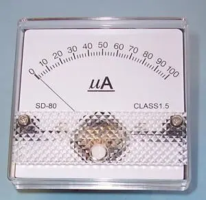 MULTICOMP Analogue Panel Meter, DC Current 0µA-100µA