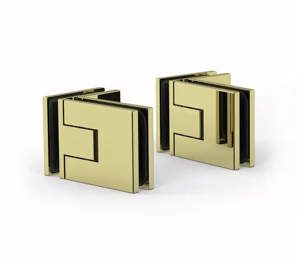 Bohle - Zawias 90° do drzwi prysznicowych szklano-szklanych Juna - Polerowany m