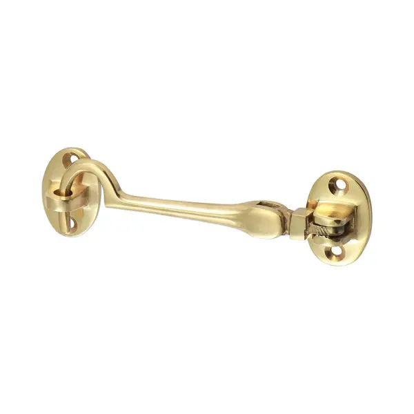 Timco Cabin Hook, Polished Brass, 100mm