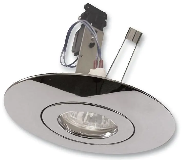 ETERNA Convertidor de Downlight de Techo GU10/LV, Cromo, 150mm