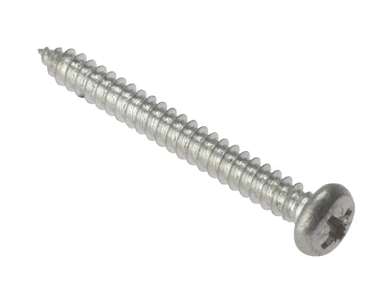 ForgeFix Pozi Compatible Round Head Screws, Zinc Plated, 1.5in x 8, Pack of 200