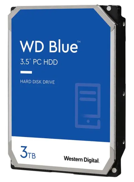 WD Blue - Tiomántán Taobh Istigh 3.5, 3TB, SATA 6GB/s, 5400RPM