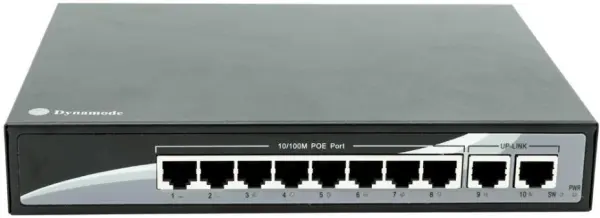 DYNAMODE 8-Poorts Fast Ethernet PoE Switch, 10/100Mbps