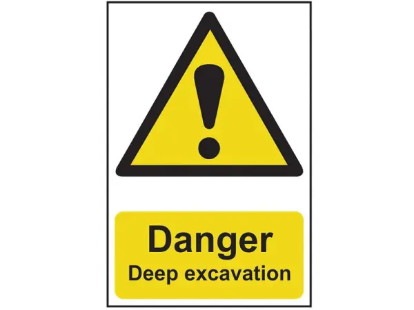 SCAN Danger Deep Excavation PVC Sign 400x600mm