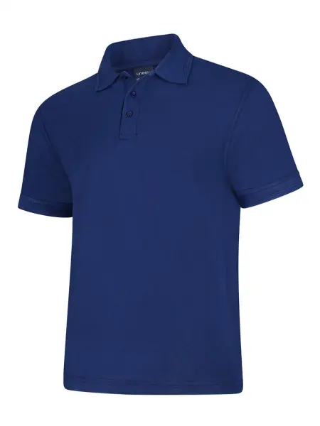 Uneek Unisex Deluxe Polo Shirt, French Navy, XL - 50% Polyester & 50% Cotton