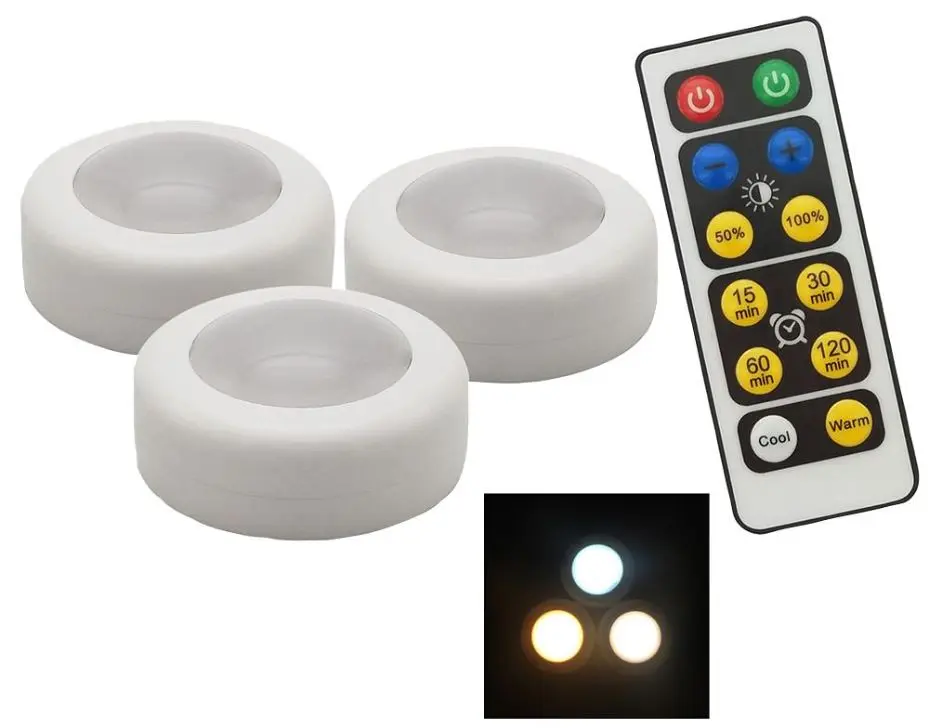 PRO ELEC Lanterna LED com Comando, Pack de 3