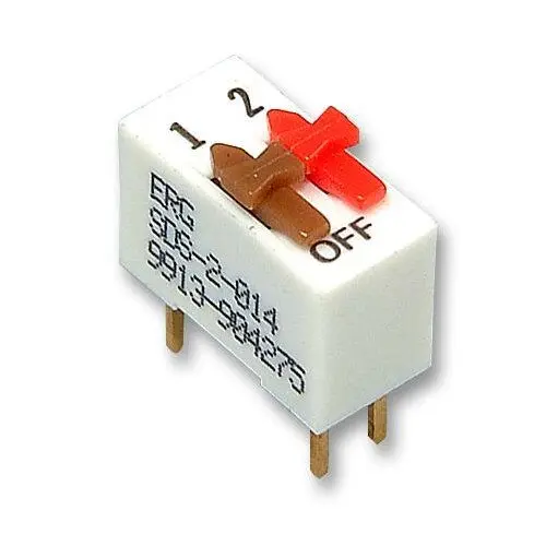 ERG COMPONENTS SDS Series DIL Switch, 2-Way, SPST, Slide Actuator