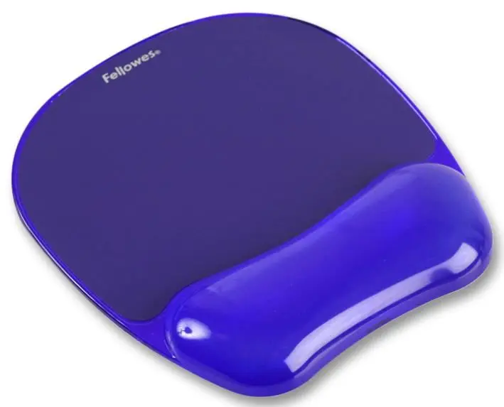 FELLOWES - Tapis de souris ergonomique bleu avec repose-poignet en gel